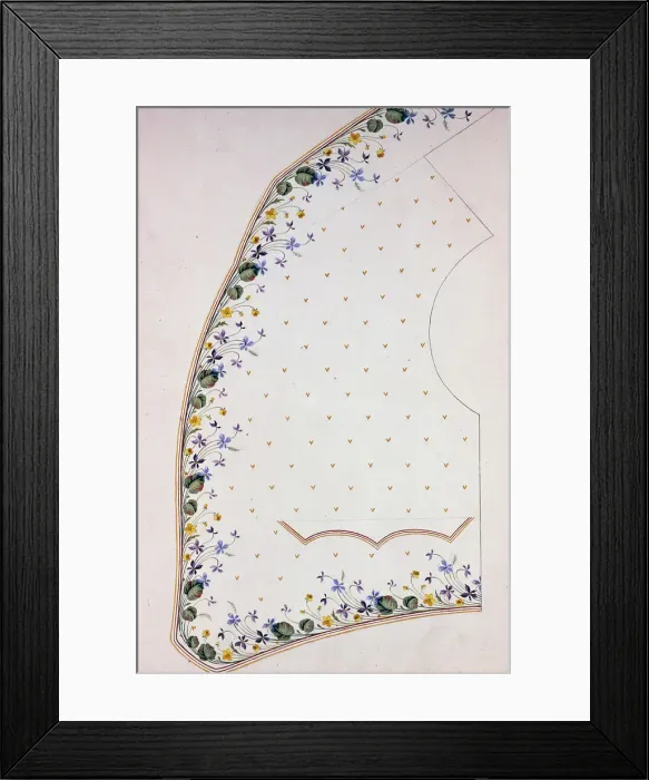 Framed Print : Waistcoat Design, England, 1830s / 40s. Creator: Unknown Framed Print : Waistcoat Design, England, 1830s / 40s. Creator: Unknown