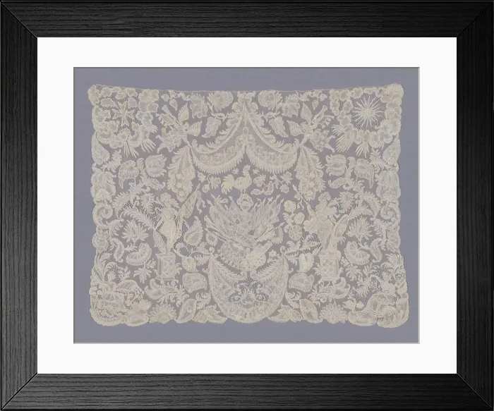 Framed Print : Cravat End, Flanders, 1700-50. Creator: Unknown Framed Print : Cravat End, Flanders, 1700-50. Creator: Unknown