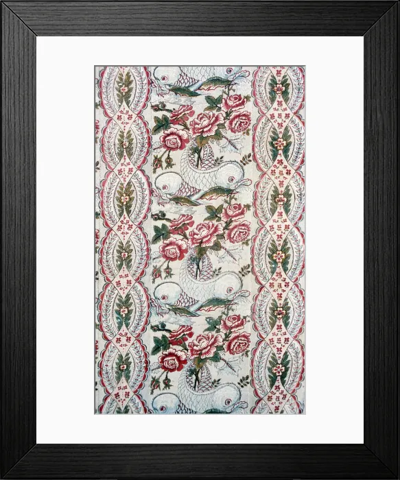 Framed Print : Panel (Furnishing Fabric), France, 1770 / 82. Creator: Unknown Framed Print : Panel (Furnishing Fabric), France, 1770 / 82. Creator: Unknown