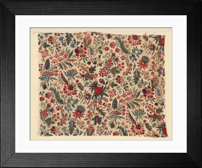 Framed Print : Fragment (Furnishing Fabric), France, 1775 / 1800. Creator: Unknown Framed Print : Fragment (Furnishing Fabric), France, 1775 / 1800. Creator: Unknown