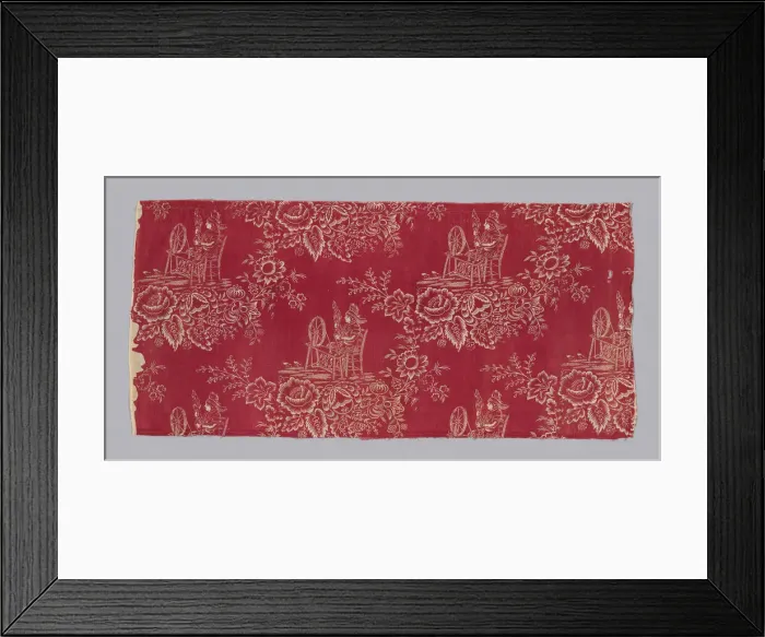 Framed Print : Fragment (Furnishing Fabric), France, c. 1800. Creator: Unknown Framed Print : Fragment (Furnishing Fabric), France, c. 1800. Creator: Unknown