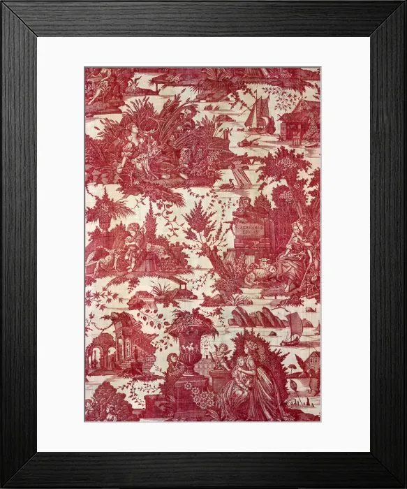 Framed Print : L Agreable lecon (The Pleasant Lesson) (Furnishing Fabric), France, 1788 Framed Print : L Agreable lecon (The Pleasant Lesson) (Furnishing Fabric), France, 1788