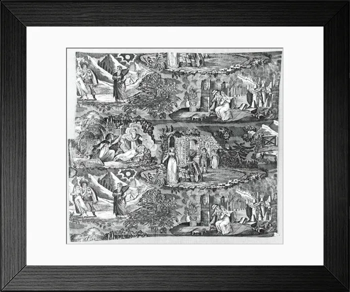 Framed Print : Le Vampire (The Vampyre) (Furnishing Fabric), France, c. 1820. Creator: Unknown Framed Print : Le Vampire (The Vampyre) (Furnishing Fabric), France, c. 1820. Creator: Unknown