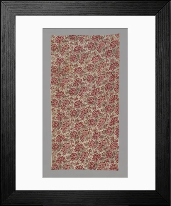 Framed Print : Cape Provencale (Dress or Furnishing Fabric), France, 1725 / 75. Creator: Unknown Framed Print : Cape Provencale (Dress or Furnishing Fabric), France, 1725 / 75. Creator: Unknown