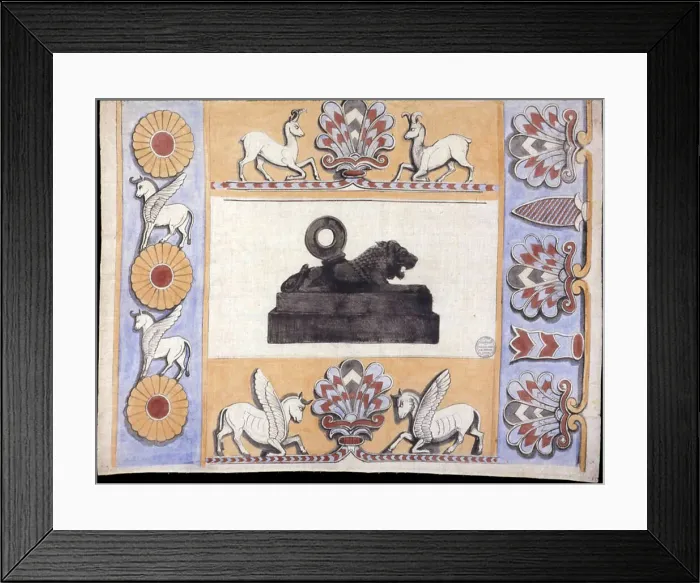 Framed Print : Panel (Furnishing Fabric), London, 1852. Creator: Unknown Framed Print : Panel (Furnishing Fabric), London, 1852. Creator: Unknown