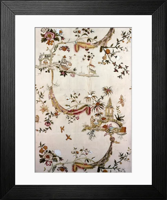 Framed Print : Panel (Furnishing Fabric), France, after 1786. Creator: Unknown Framed Print : Panel (Furnishing Fabric), France, after 1786. Creator: Unknown