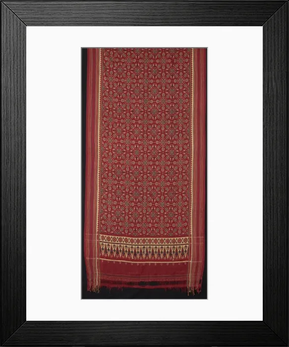 Framed Print : Patolu (ceremonial cloth), India, 18th / 19th century. Creator: Unknown Framed Print : Patolu (ceremonial cloth), India, 18th / 19th century. Creator: Unknown