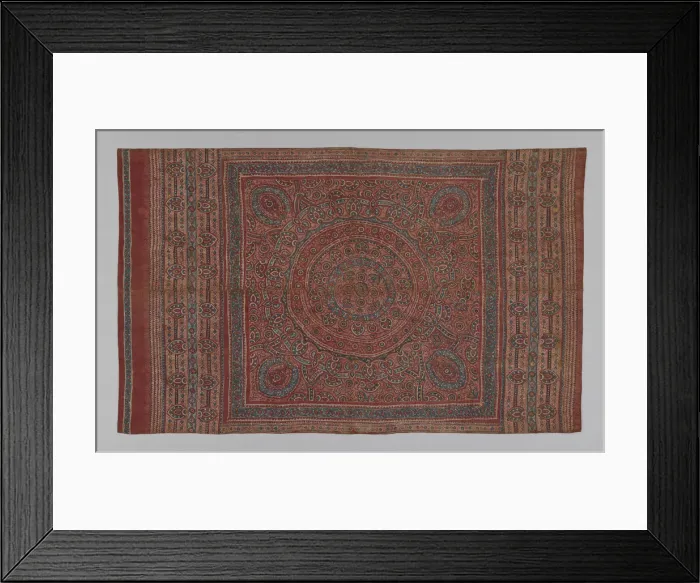 Framed Print : Heirloom Textile, India, 15th / 17th century. Creator: Unknown Framed Print : Heirloom Textile, India, 15th / 17th century. Creator: Unknown