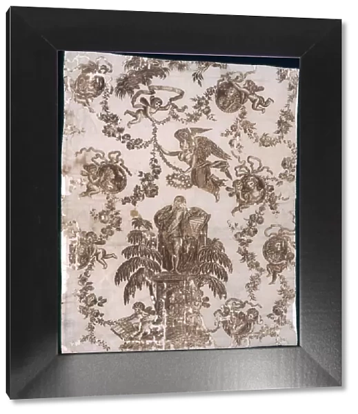 Shakespeare and Garrick (Furnishing Fabric), England, c. 1790. Creator: Unknown