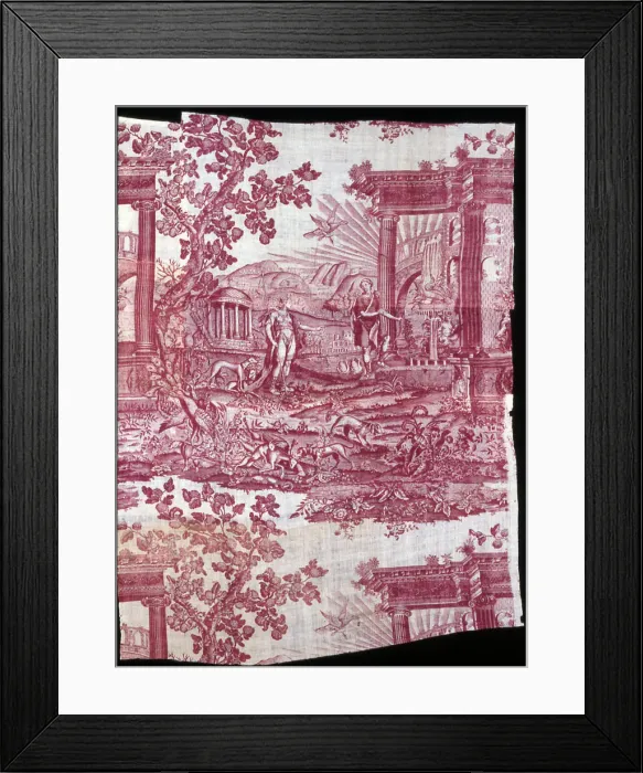 Framed Print : The Temple of Diana (Furnishing Fabric), Middlesex, 1775 / 85. Creator: Bromley Hall Framed Print : The Temple of Diana (Furnishing Fabric), Middlesex, 1775 / 85. Creator: Bromley Hall