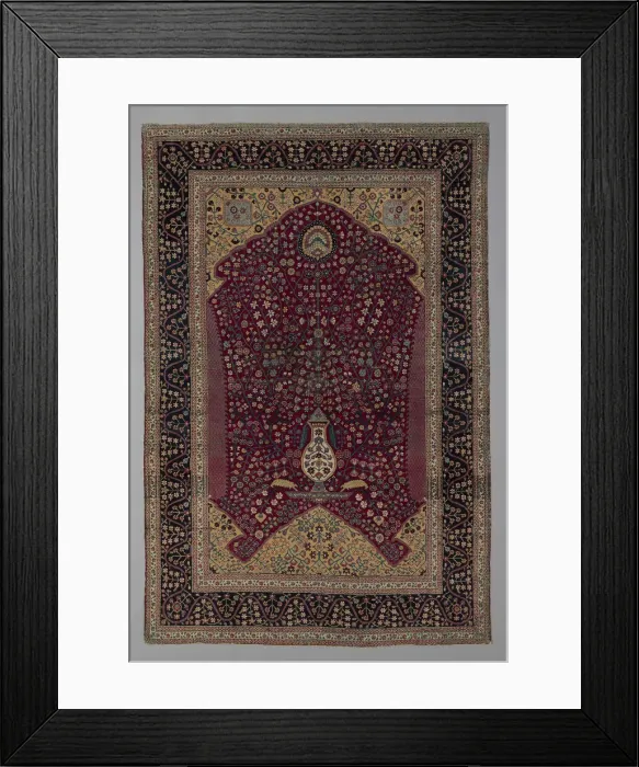 Framed Print : Prayer Carpet, India, 19th century. Creator: Unknown Framed Print : Prayer Carpet, India, 19th century. Creator: Unknown