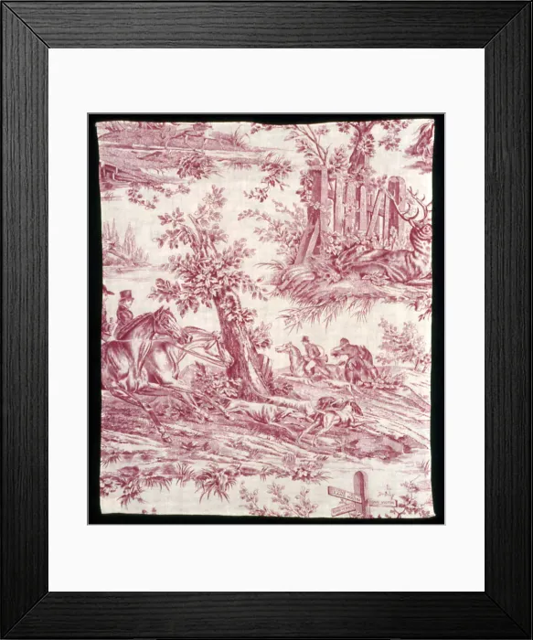 Framed Print : La Route de Jouy (The Road to Jouy) (Furnishing Fabric), France, 1825 / 35 Framed Print : La Route de Jouy (The Road to Jouy) (Furnishing Fabric), France, 1825 / 35