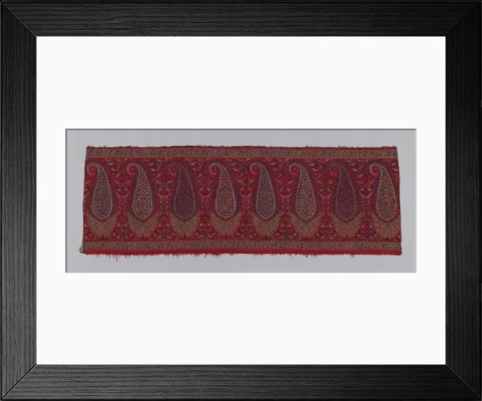 Framed Print : Fragment (Shawl Border), India, 1800 / 25. Creator: Unknown Framed Print : Fragment (Shawl Border), India, 1800 / 25. Creator: Unknown