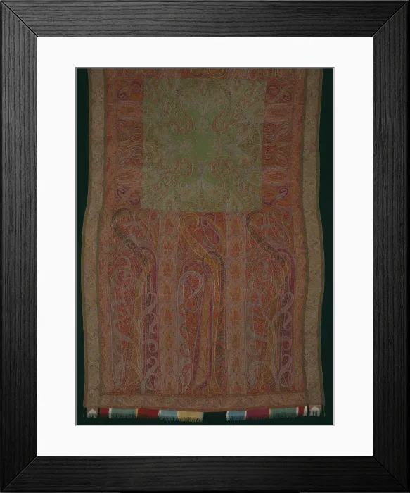 Framed Print : Long Shawl, India, 1840 / 45. Creator: Unknown Framed Print : Long Shawl, India, 1840 / 45. Creator: Unknown