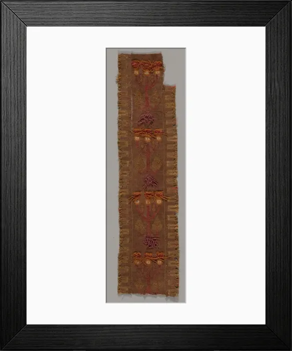 Framed Print : Band Fragments, Peru, 1000 / 1476. Creator: Unknown Framed Print : Band Fragments, Peru, 1000 / 1476. Creator: Unknown