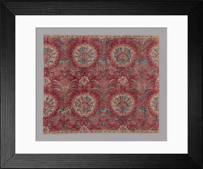 Framed Print : Fragment, India, c. 1730 / 50. Creator: Unknown Framed Print : Fragment, India, c. 1730 / 50. Creator: Unknown