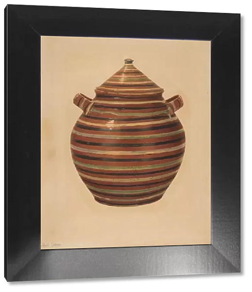Jar with Cover, c. 1938. Creator: Alvin Shiren