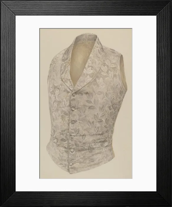 Framed Print : Vest, c. 1940. Creator: Alvin Shiren Framed Print : Vest, c. 1940. Creator: Alvin Shiren