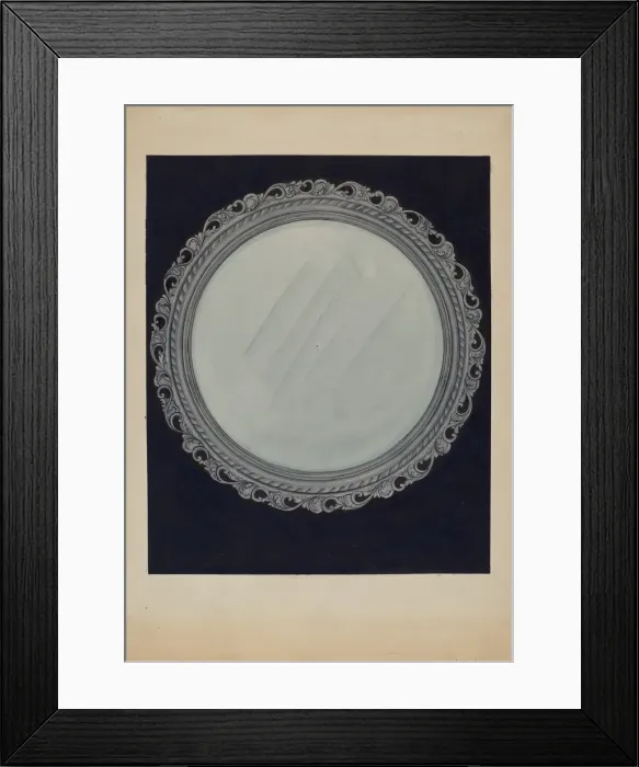 Framed Print : Picture Frame-Carved Wood, c. 1936. Creator: Natalie Simon Framed Print : Picture Frame-Carved Wood, c. 1936. Creator: Natalie Simon