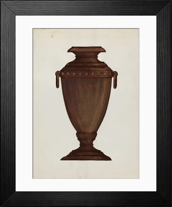 Framed Print : Rosewood Vase, c. 1936. Creator: Sebastian Simonet Framed Print : Rosewood Vase, c. 1936. Creator: Sebastian Simonet