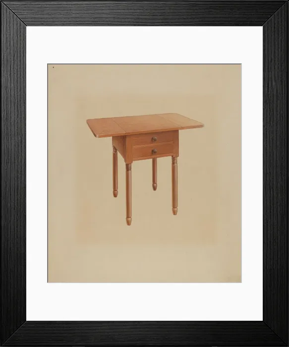 Framed Print : Shaker Table, c. 1938. Creator: Alfred H. Smith Framed Print : Shaker Table, c. 1938. Creator: Alfred H. Smith