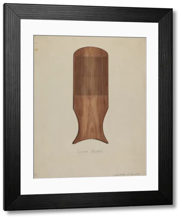 Framed Print : Shaker Tape Loom, 1935  /  1942. Creator: Irving I. Smith