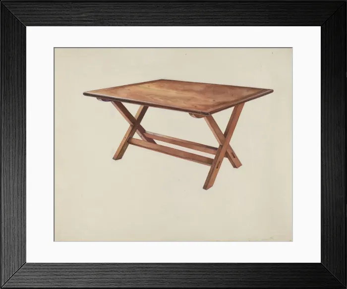 Framed Print : Shaker Ironing Table, 1935 / 1942. Creator: Irving I. Smith Framed Print : Shaker Ironing Table, 1935 / 1942. Creator: Irving I. Smith