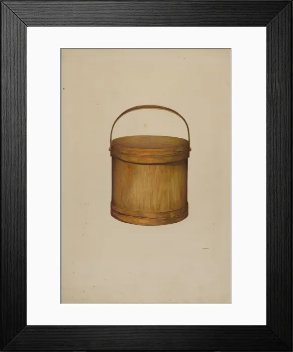 Framed Print : Sap Pail, c. 1938. Creator: G. A. Spangenberg Framed Print : Sap Pail, c. 1938. Creator: G. A. Spangenberg