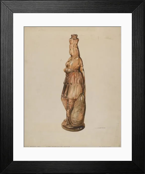 Framed Print : Indian Maiden Bitters Bottle, 1935 / 1942. Creator: G. A. Spangenberg Framed Print : Indian Maiden Bitters Bottle, 1935 / 1942. Creator: G. A. Spangenberg