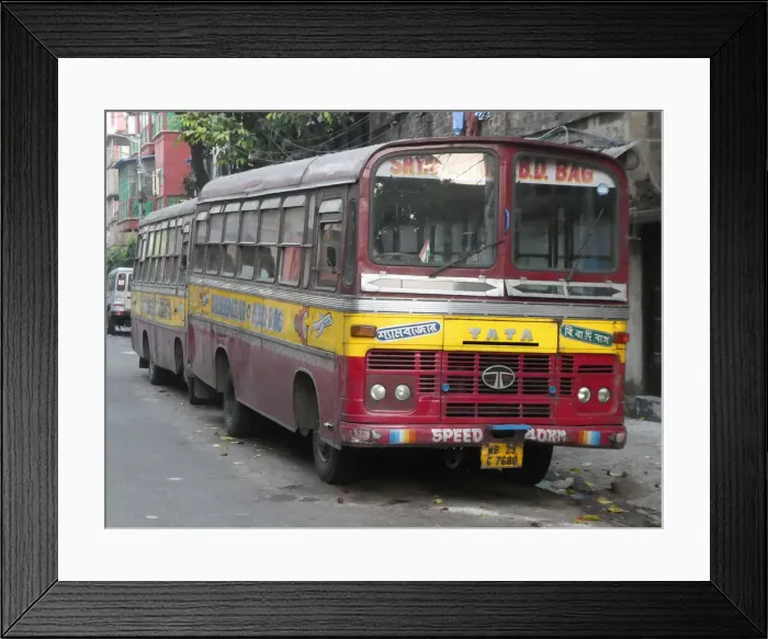 Framed Print : TATA bus in India, 2019. Creator: Unknown Framed Print : TATA bus in India, 2019. Creator: Unknown