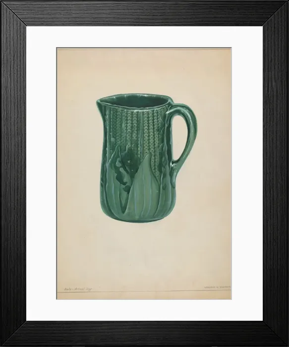 Framed Print : Bennington Pitcher, c. 1937. Creator: Howard H. Sherman Framed Print : Bennington Pitcher, c. 1937. Creator: Howard H. Sherman