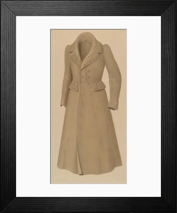 Framed Print : Mans Topcoat, 1935 / 1942. Creator: Alvin Shiren Framed Print : Mans Topcoat, 1935 / 1942. Creator: Alvin Shiren
