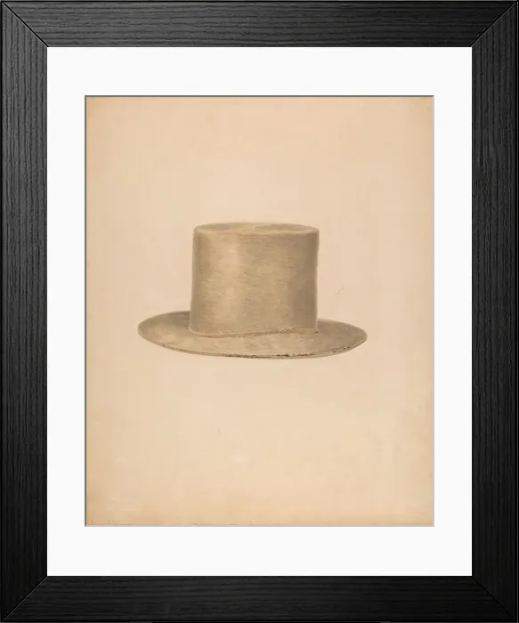 Framed Print : Mans Hat, c. 1939. Creator: Alvin Shiren Framed Print : Mans Hat, c. 1939. Creator: Alvin Shiren