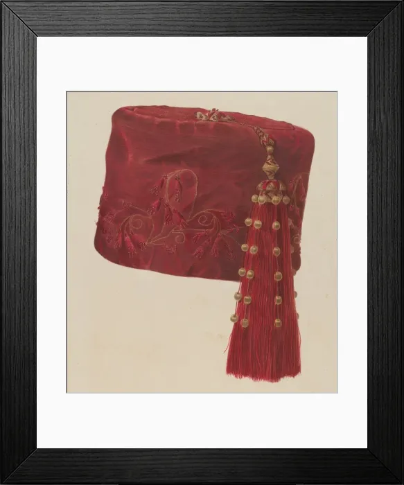 Framed Print : Smoking Cap, 1935 / 1942. Creator: Alvin Shiren Framed Print : Smoking Cap, 1935 / 1942. Creator: Alvin Shiren