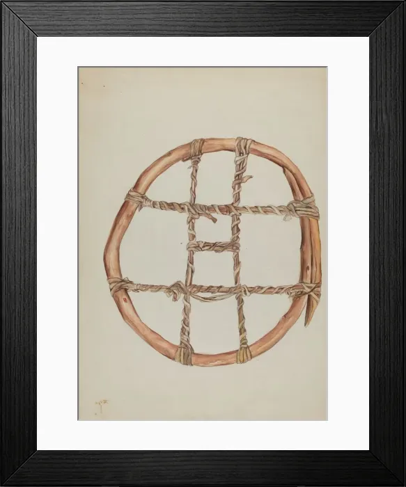 Framed Print : Indian Snow Shoe, c. 1937. Creator: Natalie Simon Framed Print : Indian Snow Shoe, c. 1937. Creator: Natalie Simon