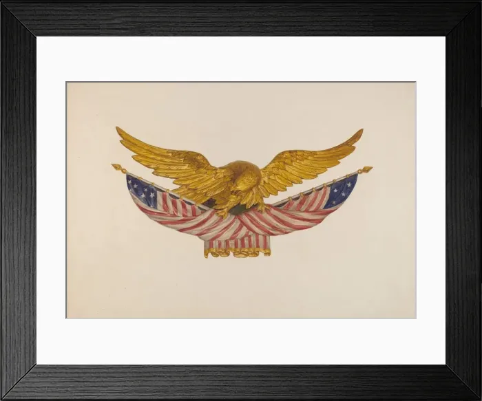 Framed Print : Eagle Sternpiece, c. 1940. Creator: Alfred H. Smith Framed Print : Eagle Sternpiece, c. 1940. Creator: Alfred H. Smith