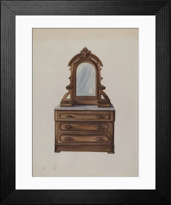 Framed Print : Bureau, c. 1936. Creator: Natalie Simon Framed Print : Bureau, c. 1936. Creator: Natalie Simon