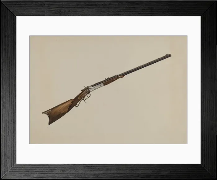 Framed Print : Rifle, c. 1936. Creator: Natalie Simon Framed Print : Rifle, c. 1936. Creator: Natalie Simon
