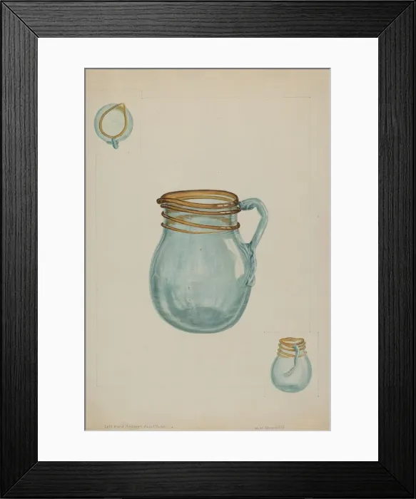 Framed Print : Cream Pitcher, c. 1938. Creator: Wilford H. Shurtliff Framed Print : Cream Pitcher, c. 1938. Creator: Wilford H. Shurtliff