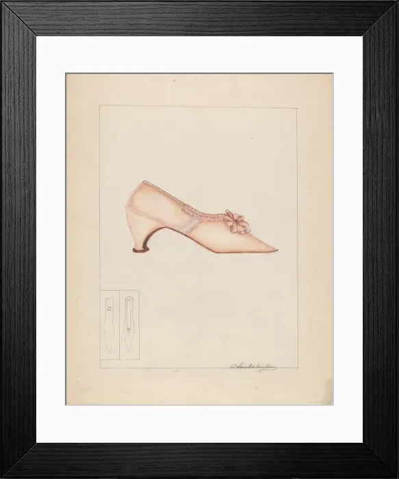 Framed Print : Womans Shoe, c. 1937. Creator: Columbus Simpson Framed Print : Womans Shoe, c. 1937. Creator: Columbus Simpson