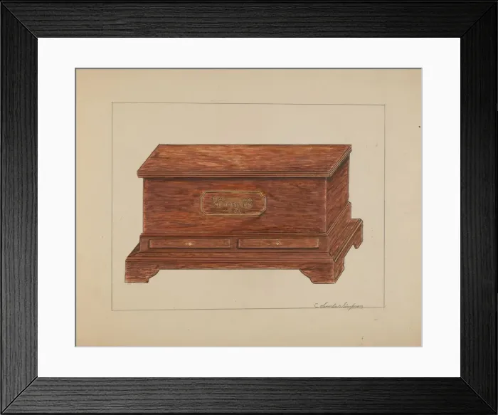 Framed Print : Chest, 1935 / 1942. Creator: Columbus Simpson Framed Print : Chest, 1935 / 1942. Creator: Columbus Simpson