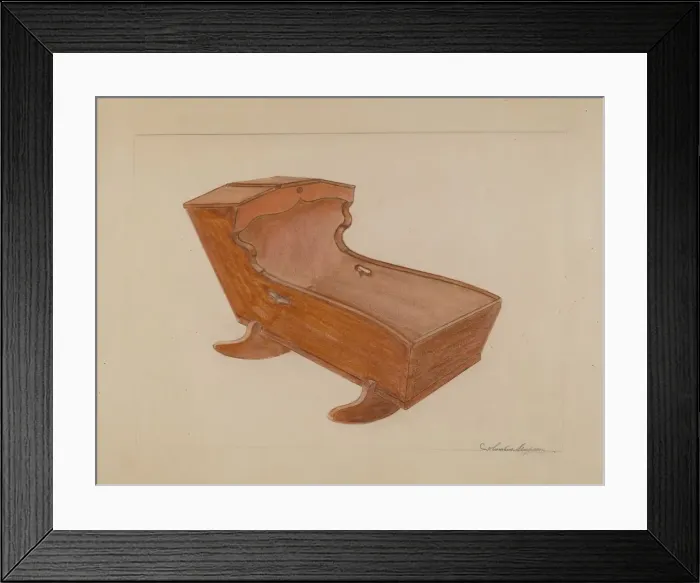 Framed Print : Hooded Cradle, 1935 / 1942. Creator: Columbus Simpson Framed Print : Hooded Cradle, 1935 / 1942. Creator: Columbus Simpson