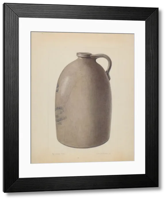 Framed Print : Stone Jug, c. 1937. Creator: Wilford H. Shurtliff Framed Print : Stone Jug, c. 1937. Creator: Wilford H. Shurtliff