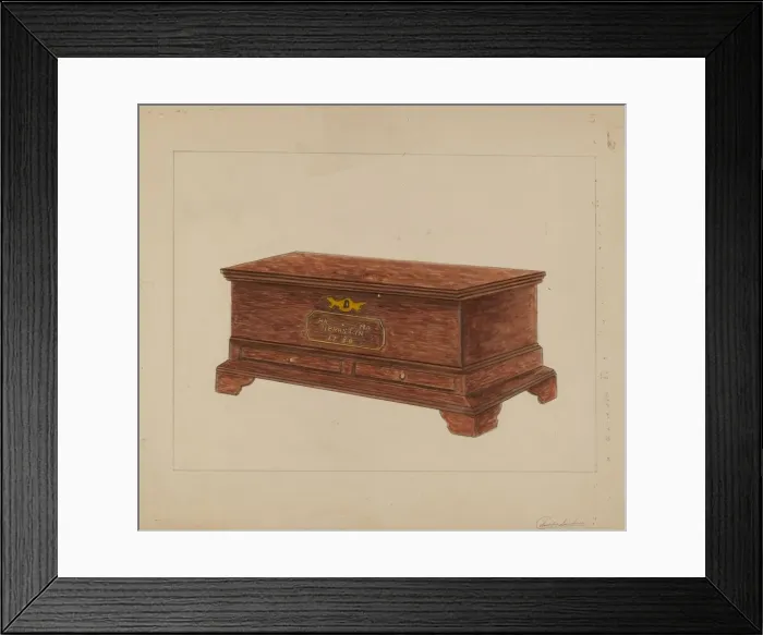 Framed Print : Chest, 1935 / 1942. Creator: Columbus Simpson Framed Print : Chest, 1935 / 1942. Creator: Columbus Simpson