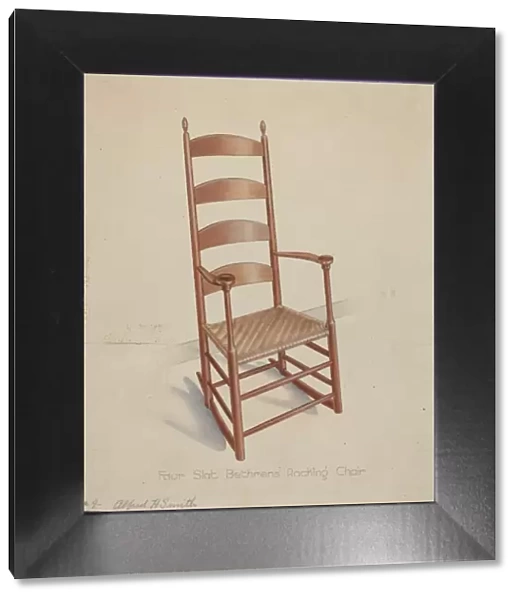 Shaker Rocking Chair, c. 1937. Creator: Alfred H. Smith