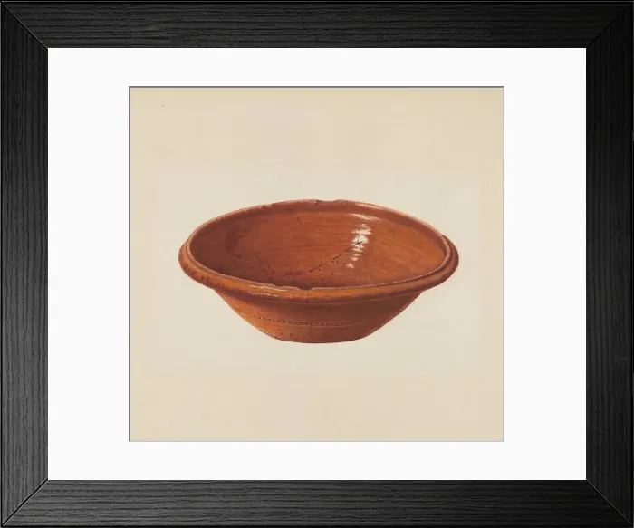 Framed Print : Bowl, c. 1939. Creator: Wilford H. Shurtliff Framed Print : Bowl, c. 1939. Creator: Wilford H. Shurtliff