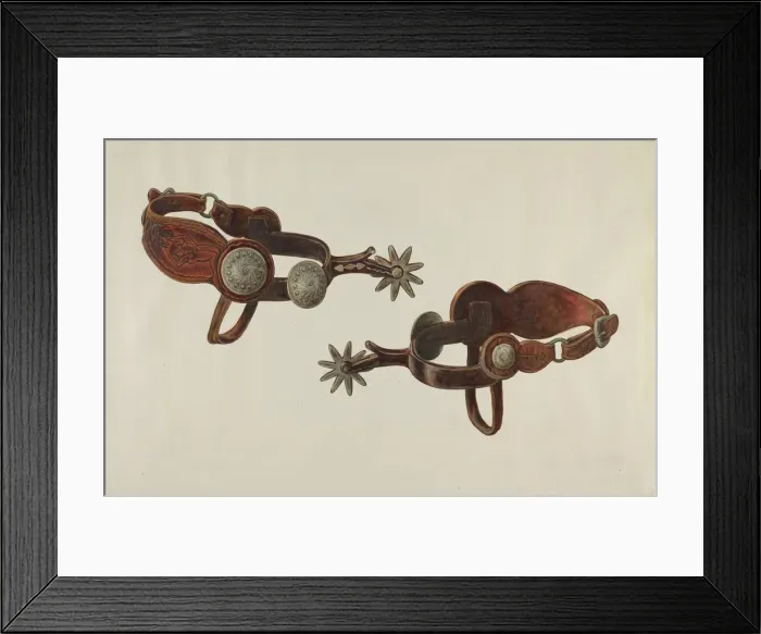 Framed Print : Silver Dollar Spurs, c. 1938. Creator: Cecil Smith Framed Print : Silver Dollar Spurs, c. 1938. Creator: Cecil Smith