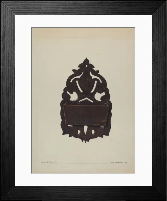 Framed Print : Comb Case, 1937. Creator: Wilford H. Shurtliff Framed Print : Comb Case, 1937. Creator: Wilford H. Shurtliff