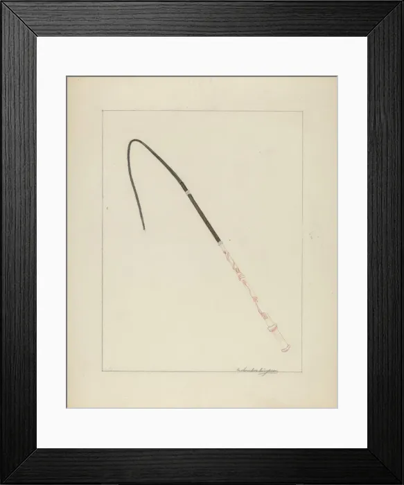 Framed Print : Carriage Whip, c. 1936. Creator: Columbus Simpson Framed Print : Carriage Whip, c. 1936. Creator: Columbus Simpson