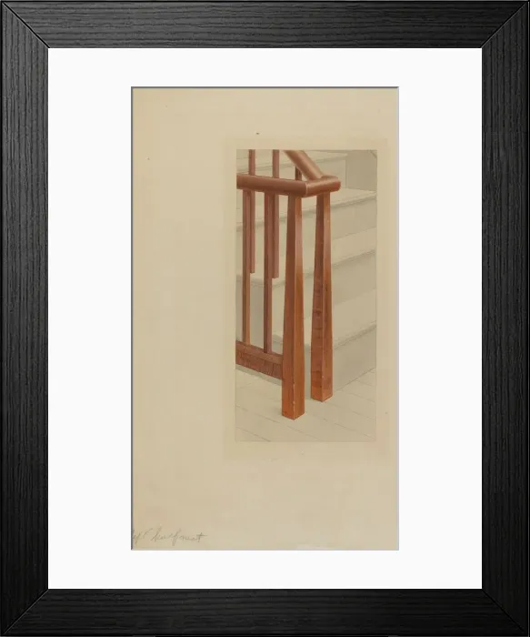 Framed Print : Newel Post, c. 1937. Creator: Alfred H. Smith Framed Print : Newel Post, c. 1937. Creator: Alfred H. Smith